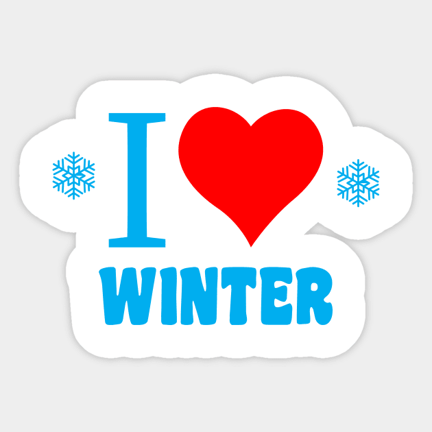 I Love Winter Sticker by PitubeArt